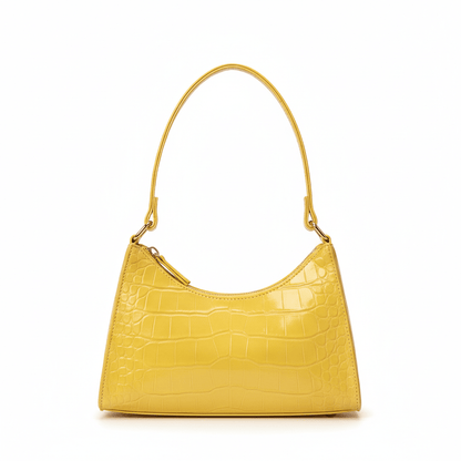 Bolsa Feminina de Ombro Textura Croco Modelo Rouge