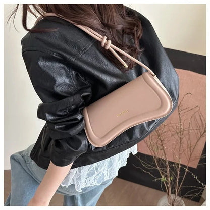 Bolso de Hombro Minimalista para Mujer con Asa de Nudos Modelo Élégance Noire