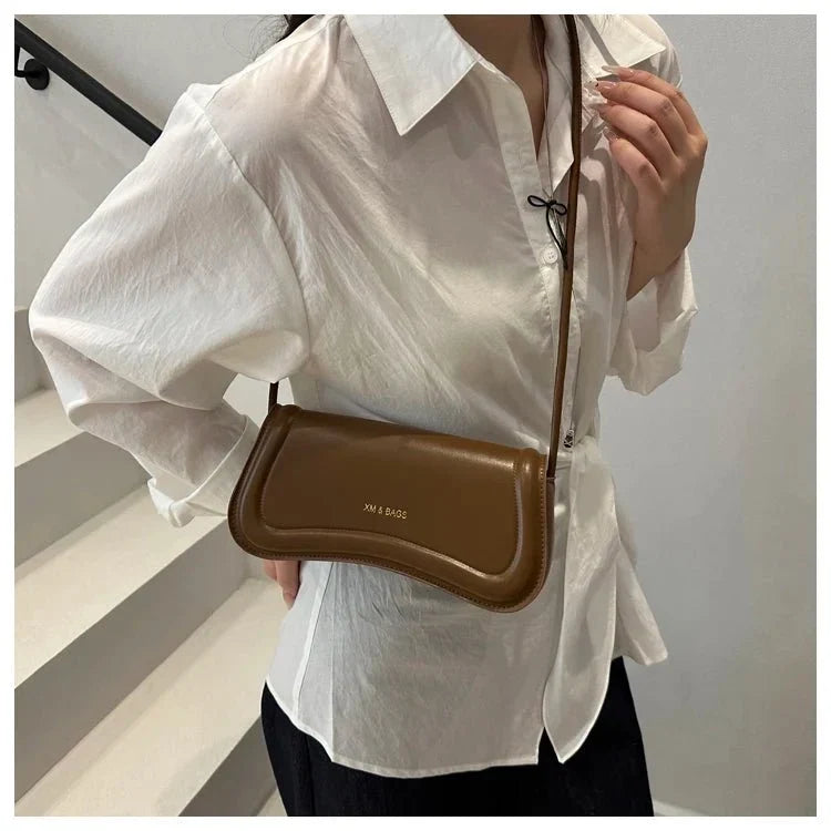 Bolso de Hombro Minimalista para Mujer con Asa de Nudos Modelo Élégance Noire