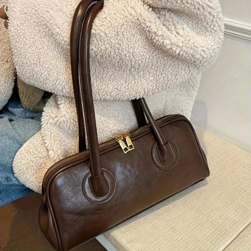 Bolsa Feminina de Ombro com Costuras Elegantes Modelo Verona Classique