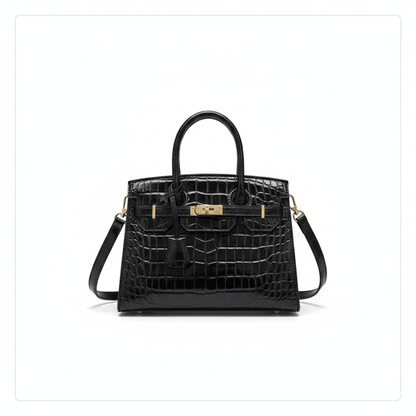 Bolsa Feminina em Couro PU Textura Croco Modelo Blinkin