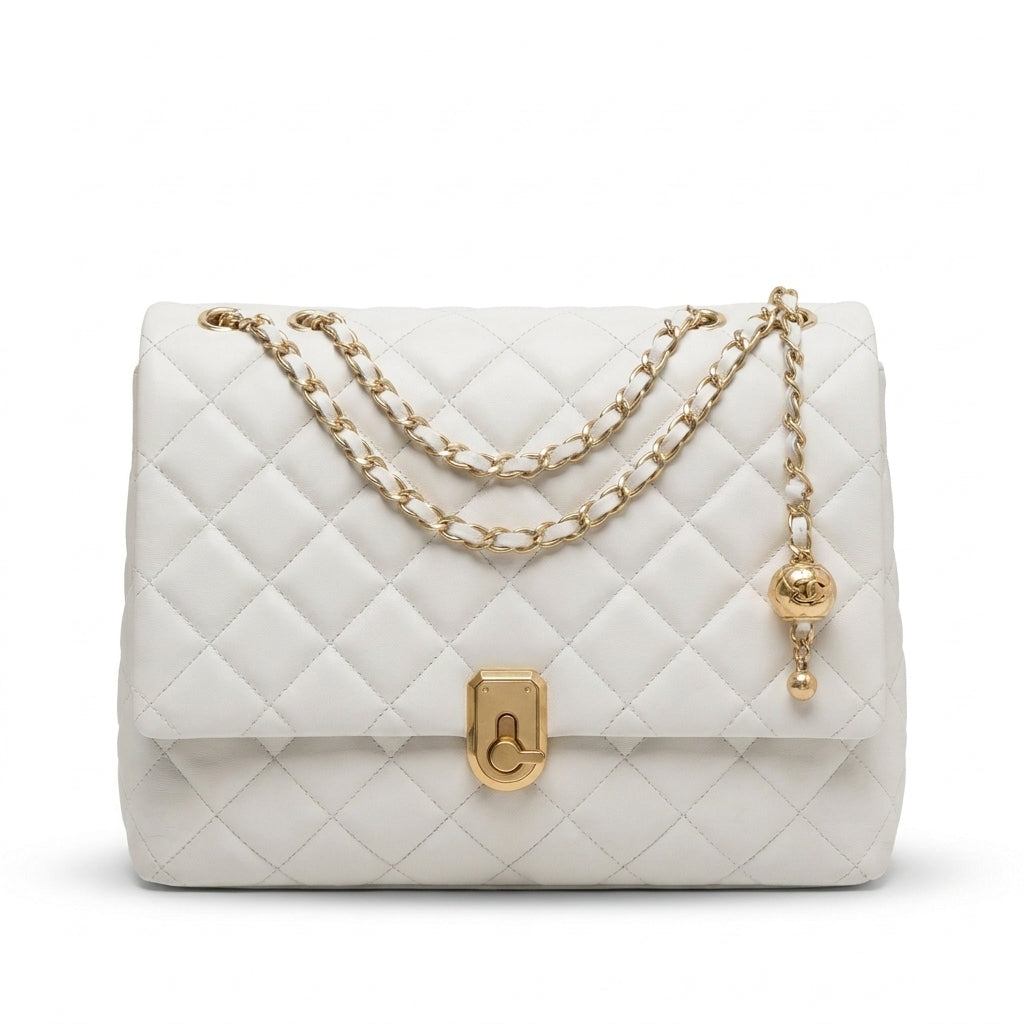 Bolsa Feminina Transversal Matelassê em Couro PU com Corrente Modelo Brisa de Ipanema